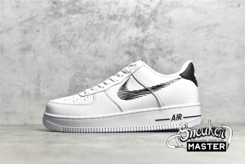 NIKE AIR FORCE 1 LOW ZIG-ZAGGED SWOOSH WHITE/WHITE/BLACK DN4928-100