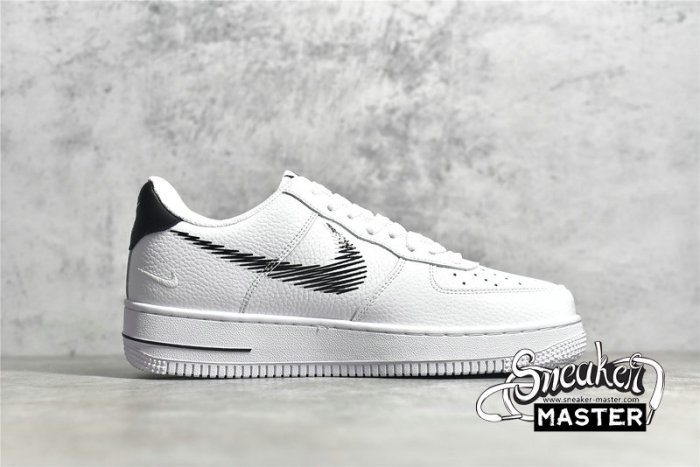 NIKE AIR FORCE 1 LOW ZIG-ZAGGED SWOOSH WHITE/WHITE/BLACK DN4928-100