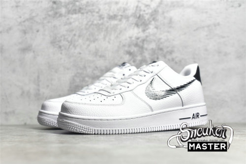 NIKE AIR FORCE 1 LOW ZIG-ZAGGED SWOOSH WHITE/WHITE/BLACK DN4928-100
