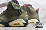 NIKE TRAVIS SCOTT X AIR JORDAN 6 MEDIUM OLIVE/BLACK/UNIVERSITY RED CN1084-200
