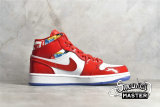 NIKE AIR JORDAN 1 MID RED PATENT CHICAGO RED/RED/WHITE DC7294-600