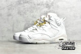 NIKE AIR JORDAN 6 RETRO GOLD HOOPS WHITE/SAIL/METALLIC GOLD/BARELY ROSE DH9696-100