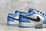 NIKE AIR JORDAN 1 LOW UNC WHITE/UNIVERSITY BLUE/OBSIDIAN 553558-144