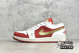 NIKE AIR JORDAN 1 LOW SE SPADES WHITE/UNIVERSITY RED/METALLIC GOLD DJ5185-100