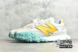 NEW BALANCE RUNNING SHOES WHITE/YELLOW/LIGHT GREY-BLUE XC-72-006