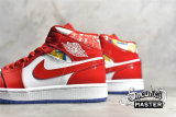 NIKE AIR JORDAN 1 MID RED PATENT CHICAGO RED/RED/WHITE DC7294-600