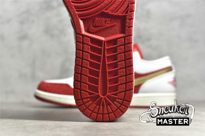NIKE AIR JORDAN 1 LOW SE SPADES WHITE/UNIVERSITY RED/METALLIC GOLD DJ5185-100