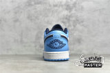 NIKE AIR JORDAN 1 LOW UNC WHITE/UNIVERSITY BLUE/OBSIDIAN 553558-144