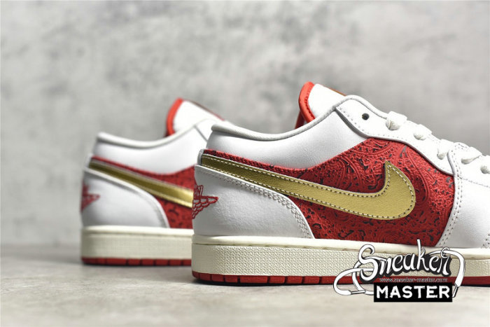 NIKE AIR JORDAN 1 LOW SE SPADES WHITE/UNIVERSITY RED/METALLIC GOLD DJ5185-100