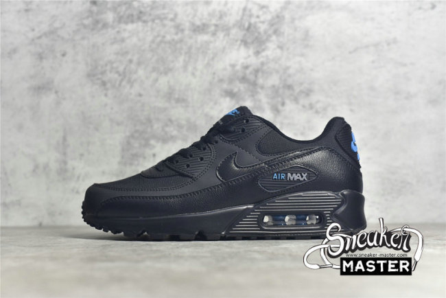 NIKE AIR MAX 90 BLACK/LASER BLUE-WOLF GREY DC4116-002
