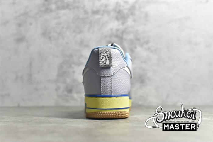 NIKE AIR FORCE 1 LOW PREMIUM BLUE POT COOKIES DARK GRAY/KHAKI/LIGHT BLUE-YELLOW CV3039-102