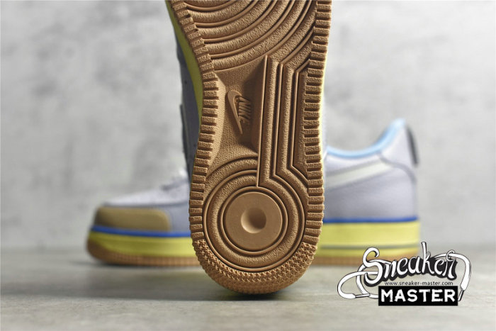 NIKE AIR FORCE 1 LOW PREMIUM BLUE POT COOKIES DARK GRAY/KHAKI/LIGHT BLUE-YELLOW CV3039-102