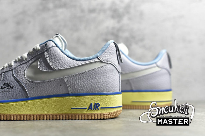 NIKE AIR FORCE 1 LOW PREMIUM BLUE POT COOKIES DARK GRAY/KHAKI/LIGHT BLUE-YELLOW CV3039-102