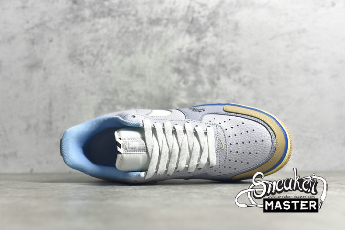 NIKE AIR FORCE 1 LOW PREMIUM BLUE POT COOKIES DARK GRAY/KHAKI/LIGHT BLUE-YELLOW CV3039-102