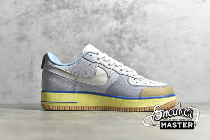 NIKE AIR FORCE 1 LOW PREMIUM BLUE POT COOKIES DARK GRAY/KHAKI/LIGHT BLUE-YELLOW CV3039-102