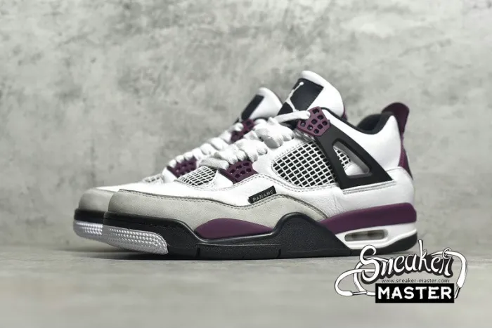 NIKE PARIS SAINT-GERMAIN X AIR JORDAN 4 RETRO WHITE/NEUTRAL GREY/BLACK/BORDEAUX CZ5624-100