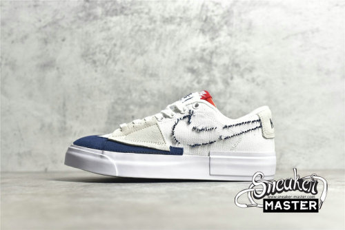 NIKE SB BLAZER LOW EDGE SB BLAZER LOW EDGE WHITE/UNIVERSITY RED-SUMMIT WHITE-MIDNIGHT NAVY CI3833-406