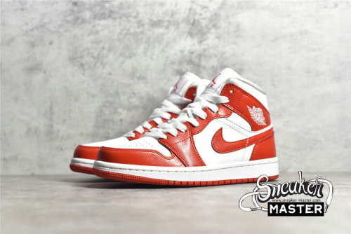 NIKE AIR JORDAN 1 MID SYRACUSE WHITE/WHITE/RED BQ6472-116