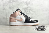 NIKE AIR JORDAN 1 MID GS WHITE/BLACK/CRIMSON TINT 554725-133
