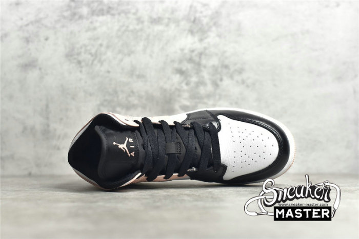 NIKE AIR JORDAN 1 MID GS WHITE/BLACK/CRIMSON TINT 554725-133