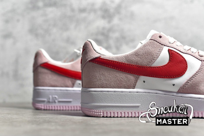 NIKE AIR FORCE 1 LOW 07 QS VALENTINE’S DAY LOVE LETTER TULIP PINK/UNIVERSITY RED/WHITE DD3384-600