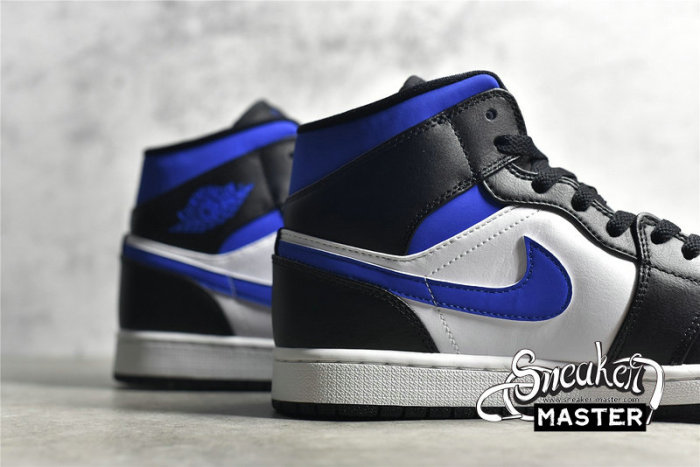 NIKE AIR JORDAN 1 MID WHITE/BLACK/RACER BLUE 554724-140
