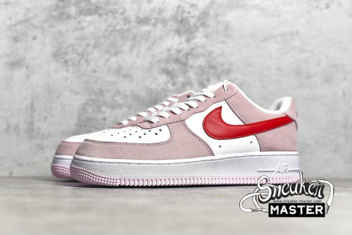 NIKE AIR FORCE 1 LOW 07 QS VALENTINE’S DAY LOVE LETTER TULIP PINK/UNIVERSITY RED/WHITE DD3384-600