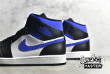 NIKE AIR JORDAN 1 MID WHITE/BLACK/RACER BLUE 554724-140