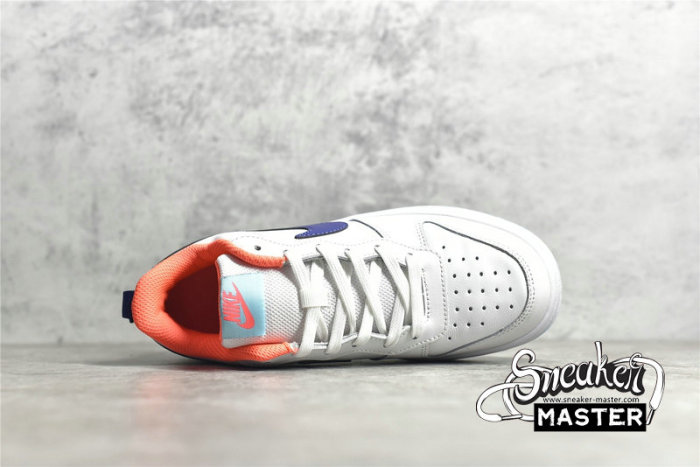 NIKE COURT BOROUGH LOW 2 GS WHITE/COPA/BRIGHT MANGO/DARK PURPLE DUST BQ5448-112