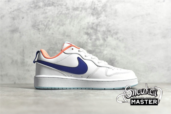 NIKE COURT BOROUGH LOW 2 GS WHITE/COPA/BRIGHT MANGO/DARK PURPLE DUST BQ5448-112