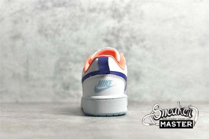 NIKE COURT BOROUGH LOW 2 GS WHITE/COPA/BRIGHT MANGO/DARK PURPLE DUST BQ5448-112