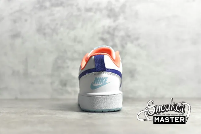 NIKE COURT BOROUGH LOW 2 GS WHITE/COPA/BRIGHT MANGO/DARK PURPLE DUST BQ5448-112