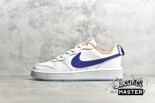 NIKE COURT BOROUGH LOW 2 GS WHITE/COPA/BRIGHT MANGO/DARK PURPLE DUST BQ5448-112