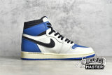 NIKE FRAGMENT DESIGN X TRAVIS SCOTT X AIR JORDAN 1 RETRO HIGH SAIL/BLACK/MILITARY BLUE/PINK DH3227-105