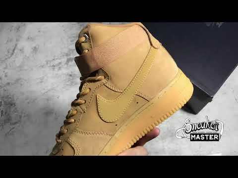NIKE AIR FORCE 1 HIGH FLAX/WHEAT-GUM LIGHT BROWN-BLACK CJ9178-200