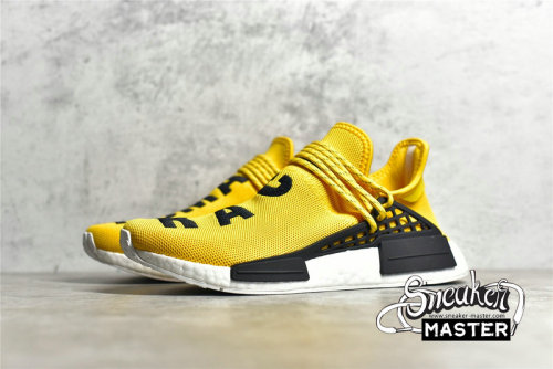 ADIDAS PHARRELL X NMD SHOES HUMAN RACE YELLOW/YELLOW/BLACK BB0619