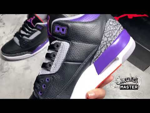 NIKE AIR JORDAN 3 RETRO BLACK/CEMENT GREY-WHITE-COURT PURPLE CT8532-050
