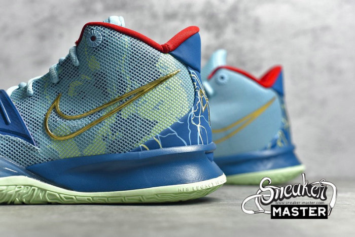 NIKE KYRIE 7 PREHEAT SPECIAL FX BLEACHED AQUA/METALLIC GOLD/GREEN ABYSS DC0588-400