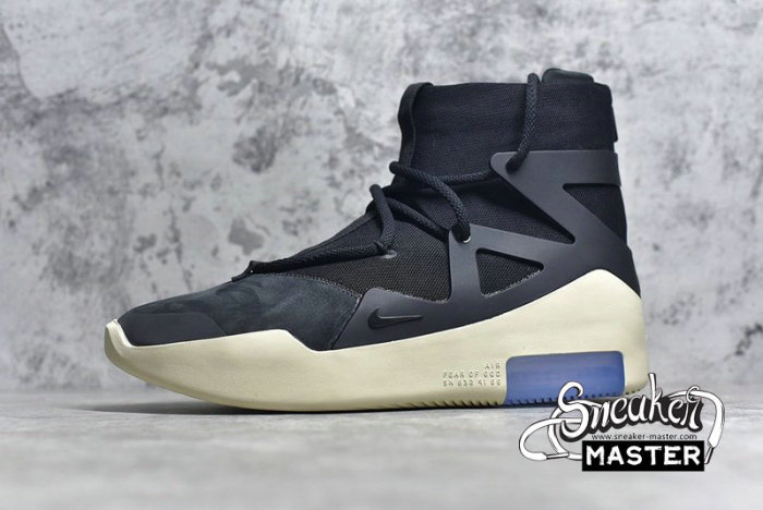 NIKE AIR FEAR OF GOD 1 BLACK/BLACK/WHITE AR4237-001