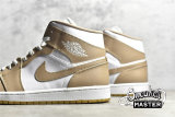 NIKE AIR JORDAN 1 MID TAN/WHITE/GUM 554724-271