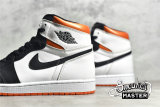 NIKE AIR JORDAN 1 RETRO HIGH OG WHITE/ELECTRO ORANGE/BLACK 555088-180