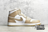NIKE AIR JORDAN 1 MID TAN/WHITE/GUM 554724-271