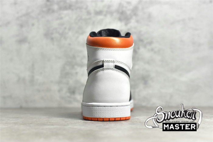 NIKE AIR JORDAN 1 RETRO HIGH OG WHITE/ELECTRO ORANGE/BLACK 555088-180
