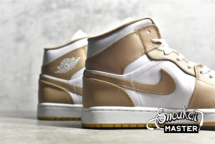 NIKE AIR JORDAN 1 MID TAN/WHITE/GUM 554724-271