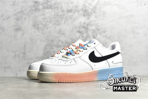 NIKE AIR FORCE 1 LOW 07 WHITE/BLACK/PINK-BLUE DJ4679-101