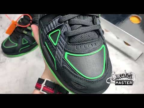 NIKE OFF-WHITE X AIR RUBBER DUNK GREEN STRIKE BLACK/WHITE-GREEN STRIKE CU6015-001