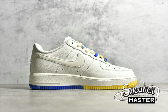 NIKE AIR FORCE 1 LOW 07 BEIGE/YELLOW/BLUE GS6638-150