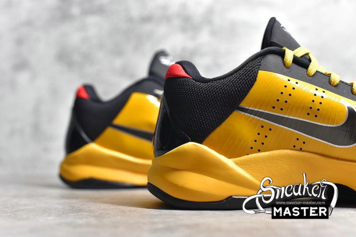 NIKE ZOOM KOBE 5 BRUCE LEE DEL SOL/BLACK-METALLIC SILVER-VARSITY RED 386429-701
