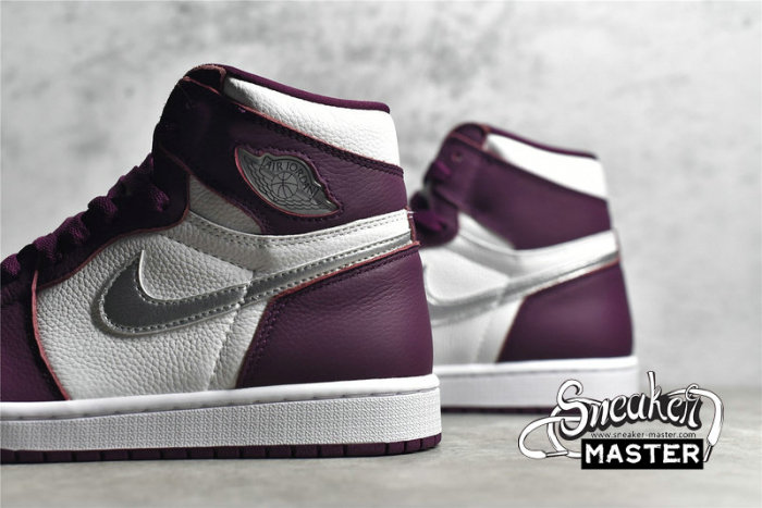 NIKE AIR JORDAN 1 RETRO HIGH OG BORDEAUX/WHITE/METALLIC SILVER 555088-611