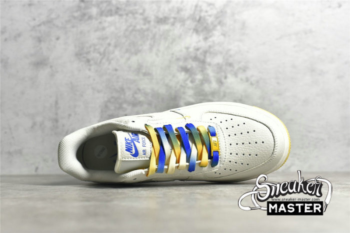 NIKE AIR FORCE 1 LOW 07 BEIGE/YELLOW/BLUE GS6638-150